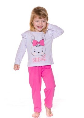 pijama longo infantil menina rabbit branco evanilda 40010003