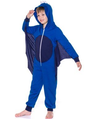 pijama longo infantil masculino dragao azul evanilda 27010033