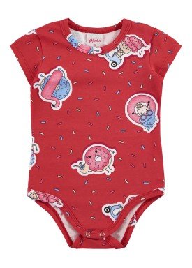 body bebe feminino doces vermelho alenice 41017