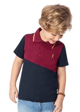 camisa polo infantil masculina baseball bordo alenice 47013 1