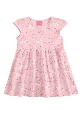 vestido suedine bebe feminino cute rosa kamylus 10145