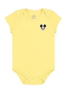 body bebe masculino mickey amarelo marlan d5412