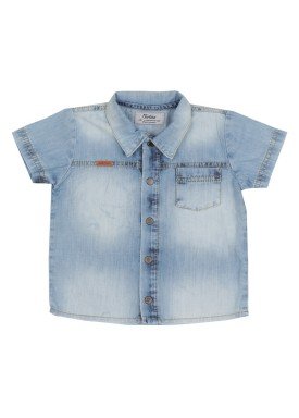 camisa jeans bebe masculina azul paraiso 7656