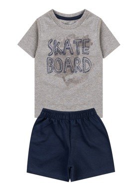 conjunto infantil masculino skateboard mescla kiiwi 1