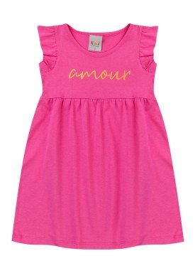 vestido infantil feminino amour pink kiiwi