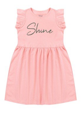 vestido infantil feminino shine rosa kiiwi