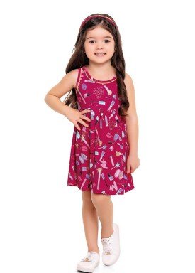 vestido infantil feminino makeup pink forfun 3111 1