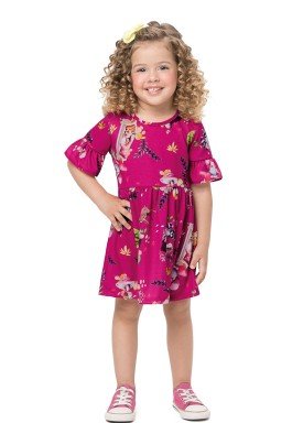 vestido infantil feminino floresta pink alenice 44556 1