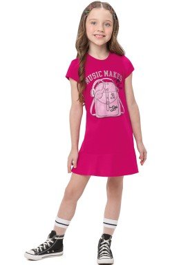 vestido infantil feminino music pink alenice 47208 1