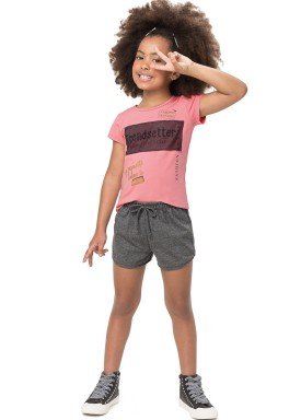 conjunto manga curta infantil feminino trendsetter rosa alenice 47178 1