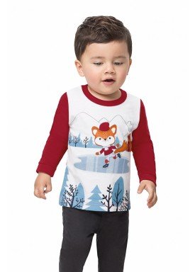 camiseta manga longa bebe masculina patinacao vermelho alenice 41123 1