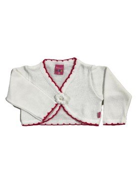bolero trico bebe feminino branco remyro 1022