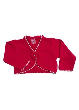 bolero trico bebe feminino pink remyro 1022
