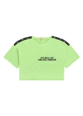 blusa meia malha juvenil feminina offline verde lunender hits 46759