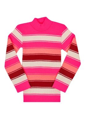 blusa la infantil feminina listrada rosa remyro 0902 1