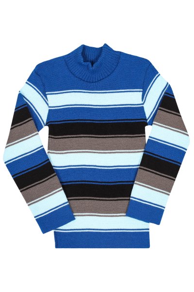 Blusão Lã Infantil Menino Listrado Azul - Remyrô