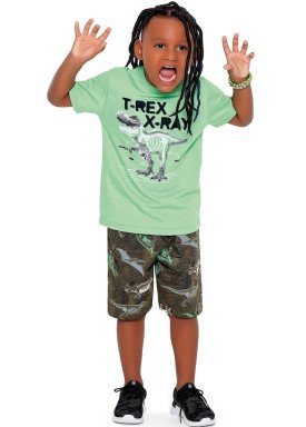 conjunto camiseta e bermuda infantil juvenil masculino xray verde fakini 2272 1