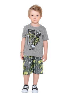 conjunto camiseta e bermuda infantil masculino shoes mescla fakini forfun 2184 1
