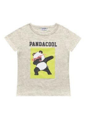 blusa meia malha infantil feminina pandacool mescla fakini 2098