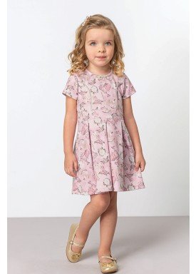 vestido jacquard infantil feminino princess rosa dingdang 853201 1
