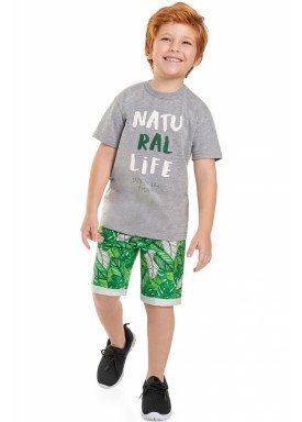 conjunto camiseta e bermuda juvenil masculino natural life mescla beeloop 13870 1