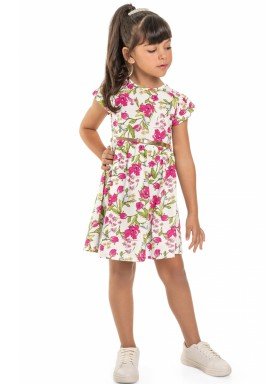 vestido meia malha infantil juvenil feminino floral natural beeloop 13855 1