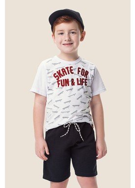 camiseta meia malha infantil masculina skate branco marlan 64617 1
