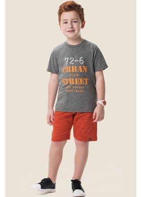 conjunto camiseta e bermuda infantil masculino urban mescla marlan 64618 1