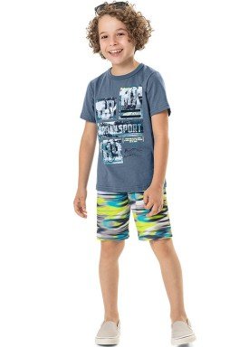 conjunto camiseta e bermuda infantil masculino urban sport azul marlan 44791 1