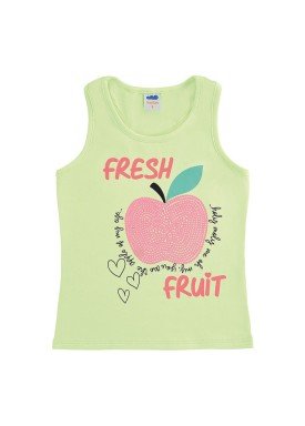 regata cotton infantil feminina fresh fruit verde marlan 64570