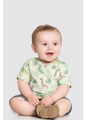 camiseta meia malha bebe masculina safari offwhite alakazoo 33102 1