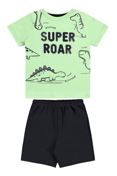Conjunto Bebê Menino Super Roar Verde - Alakazoo