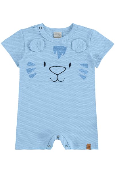 Macacão Curto Bebê Menino Tigre Azul - Alakazoo
