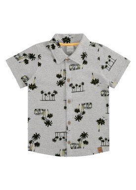 camisa meia malha infantil masculina tropical mescla alakazoo 34673