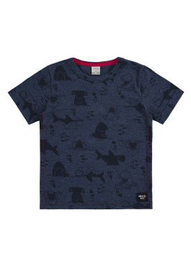 camiseta malha view flex infantil masculina sharks marinho alakazoo 34671