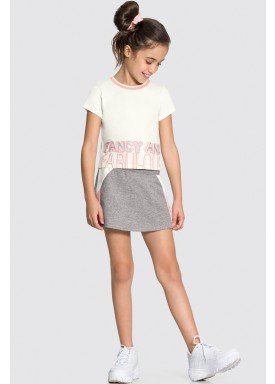 conjunto blusa e short saia infantil juvenil feminino fabulous offwhite alakazoo 34988 1