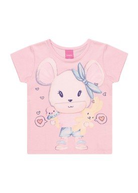 blusa meia malha infantil feminino interativa rosa kamylus 10346 2