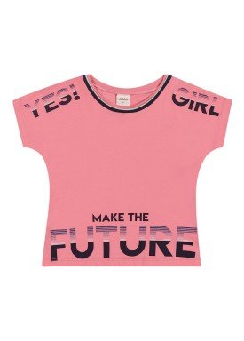 blusa meia malha infantil feminina future rosa elian 251452