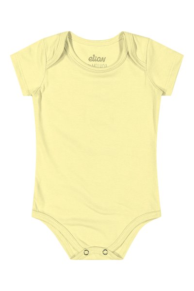 Body Cotton Bebê Unissex Amarelo - Elian