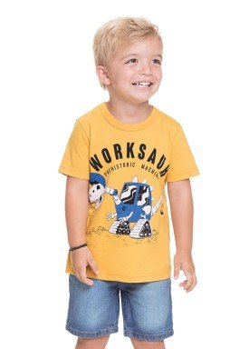 camiseta meia malha infantil masculina worksaur amarelo alenice 44561 1