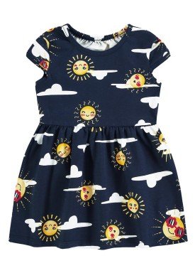 vestido meia malha bebe infantil feminino solzinho marinho alenice 41241