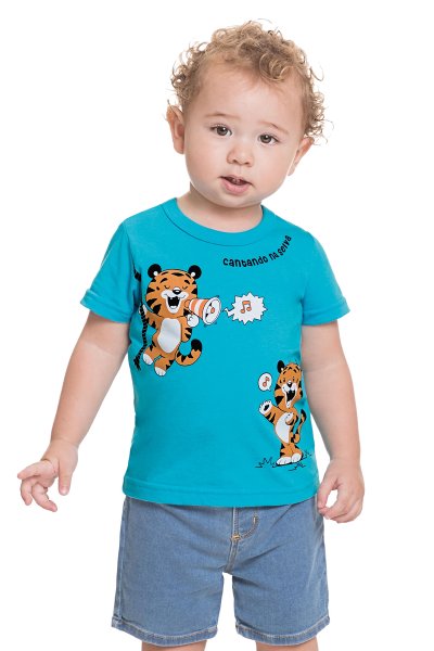 Camiseta Bebê Menino Selva Azul - Alenice