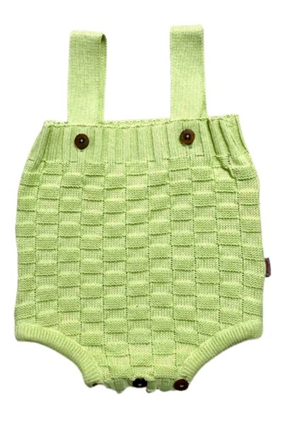 Romper Tricô Bebê/Infantil Unissex Verde Claro - Remyrô