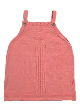jardineira trico bebe infantil feminino rosa remyro 1060
