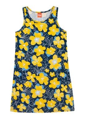 vestido meia malha infantil juvenil feminino floral marinho elian 251460