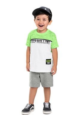 conjunto camiseta e bermuda infantil masculino rolling verde marlan 62542 1