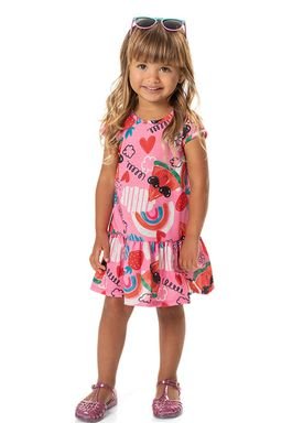 vestido meia malha infantil feminino melancia rosa marlan 42484 1