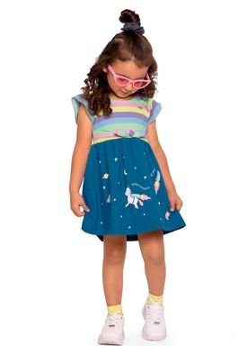 vestido cotton infantil feminino space azul fakini 3122 1