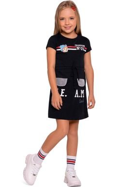 vestido meia malha infantil feminino champion preto fakini 3176 1