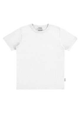 camiseta basica meia malha juvenil masculina branco alakazoo 00179